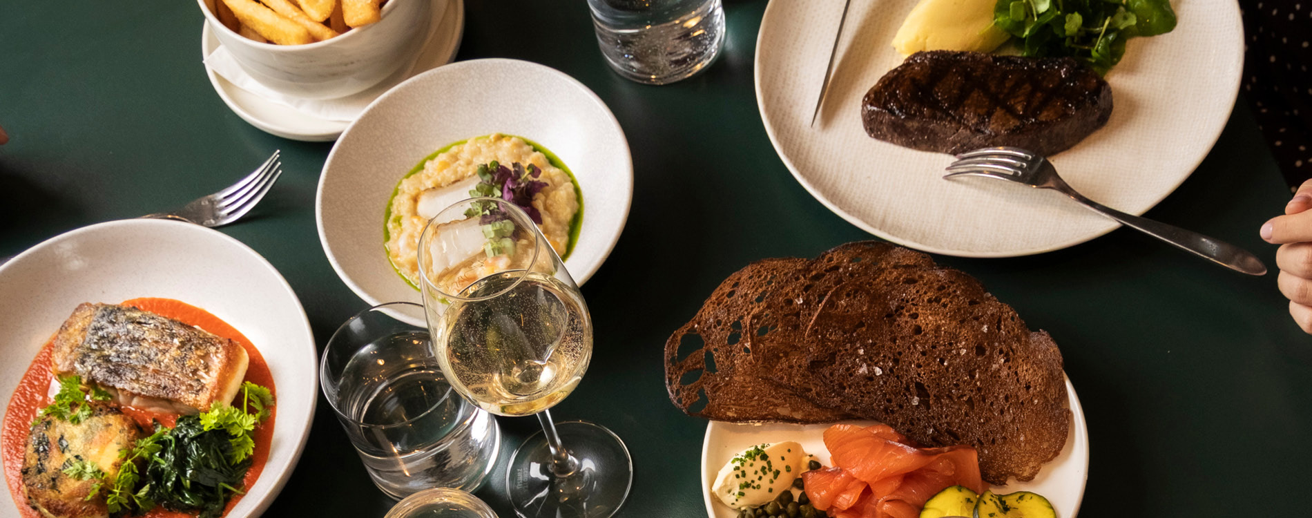 Shared plates and wine at Social Dining